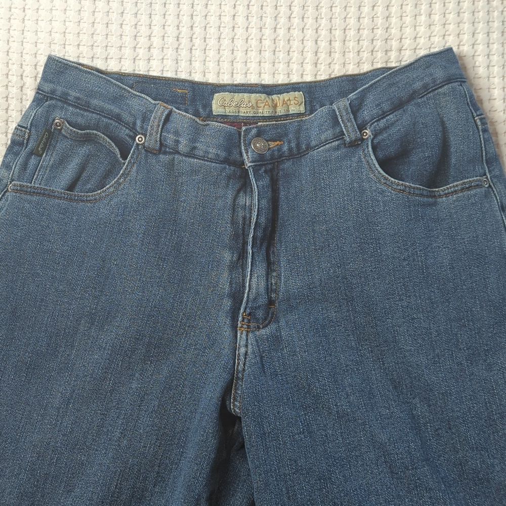 Cabela's Flannel Lined Denim Jeans Outdoor Winter Warm Size 12
